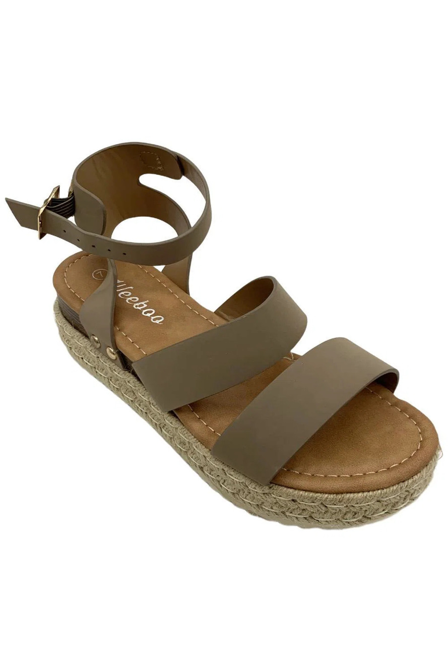 Weeboo Women's Miranda Platform Sandal Taupe - Medium